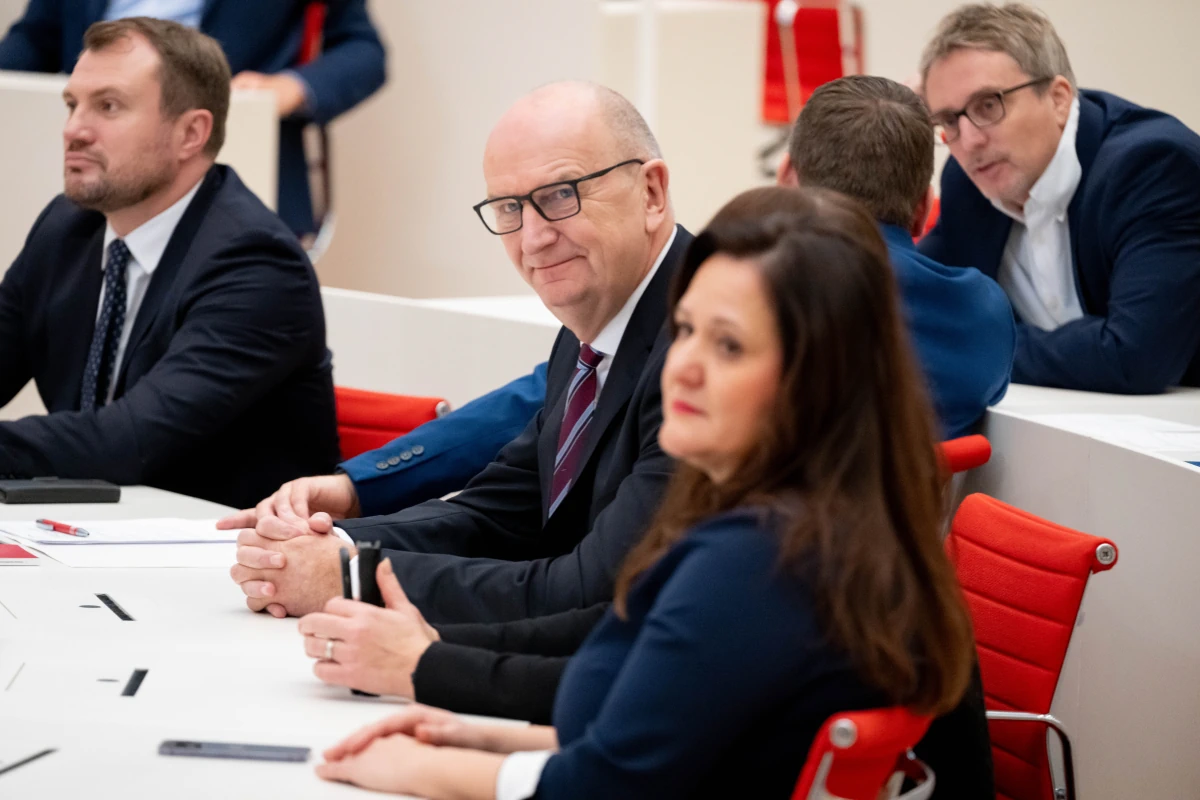 Wahl Ministerpraesident Brandenburg Landtag Impressionen Dr Woidke Im Fokus Der Kamera